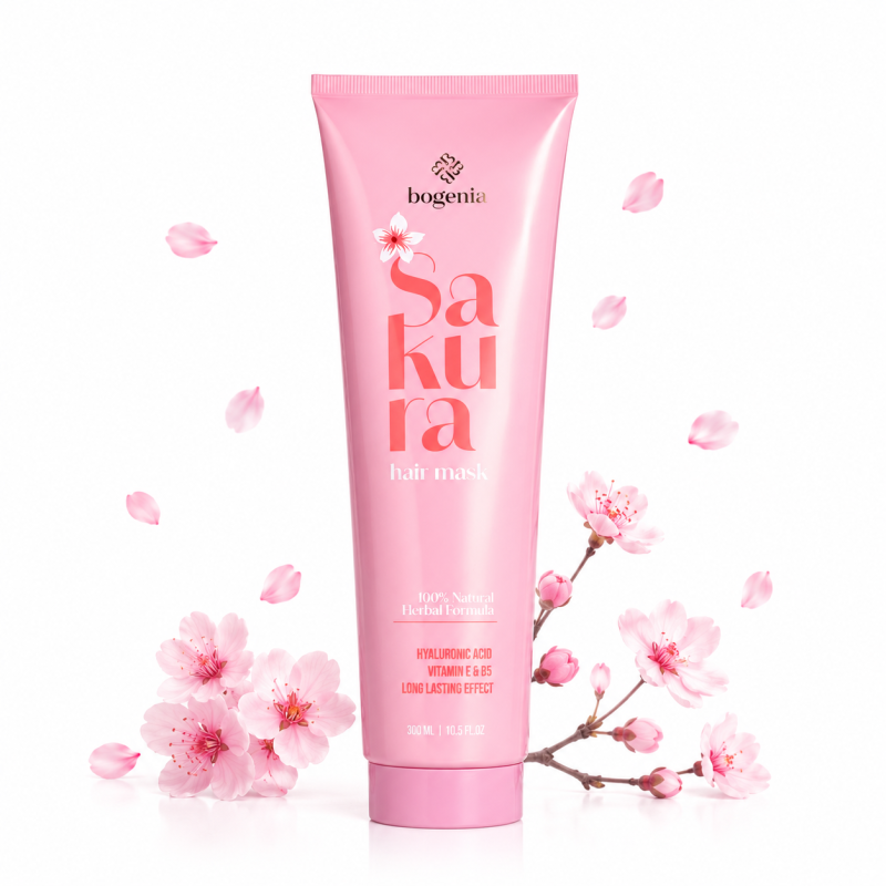 Набір для догляду за волоссям 4 товарів зволожуючий Bogenia Sakura (маска,спрей,шампунь,кондиціонер)