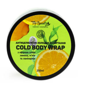 Антицеллюлитное холодное обертывание Top Beauty Лимон Мята Ламинария, 250 мл