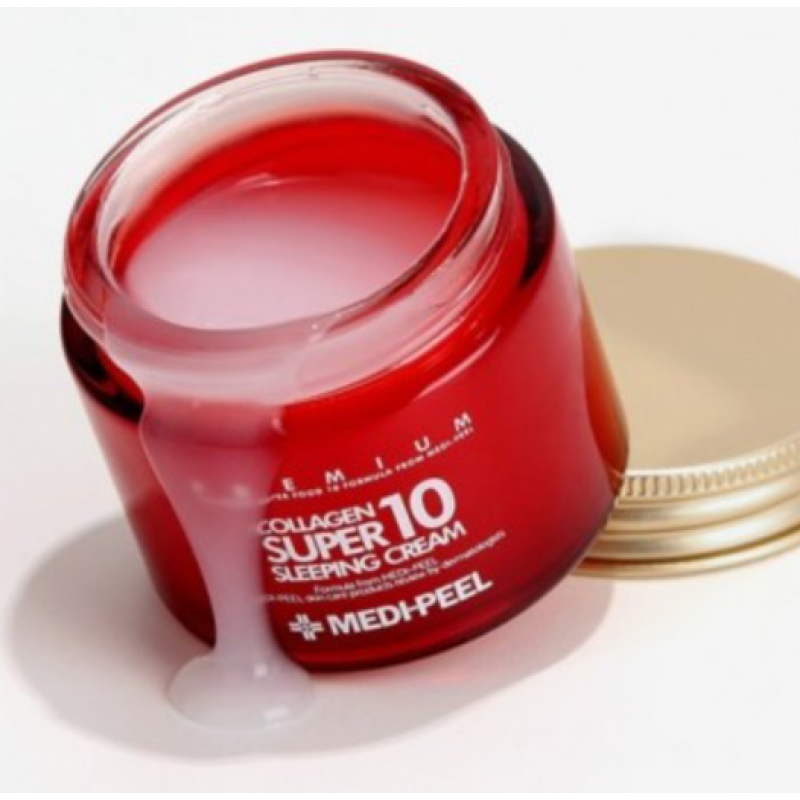 Крем для обличчя нічний з колагеном, керамідами та пептидами Medi Peel Collagen Super 10 Sleeping Cream, 70 мл