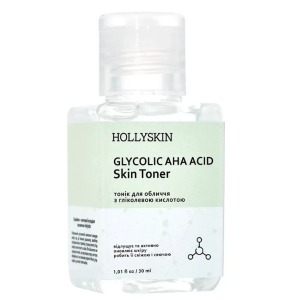 Тонік для обличчя HOLLYSKIN Glycolic AHA Acid Skin Toner, 30 мл