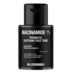 Заспокійливий тонік для обличчя Niacinamide 1% з ніацинамідом, пробіотиком і пребіотиком Mr.SCRUBBER, 50 мл