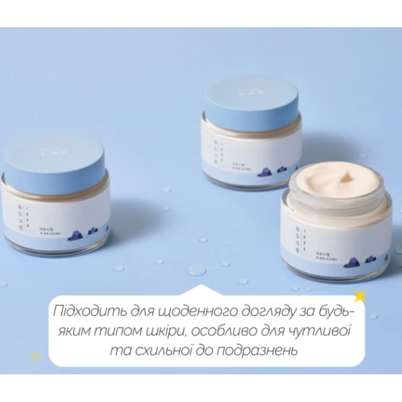 Легкий зволожувальний крем з морською водою ROUND LAB 1025 Dokdo Light Cream, 80 мл