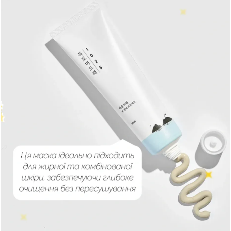 Глиняна маска для обличчя ROUND LAB 1025 Dokdo Mud Pack (Tube Type), 100 мл