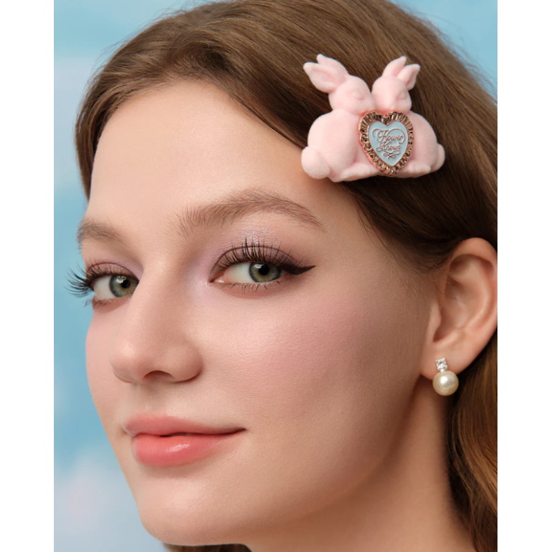 Заколка для волосся "Snowy Pink" від Flower knows з колекції Bunny Garden 
