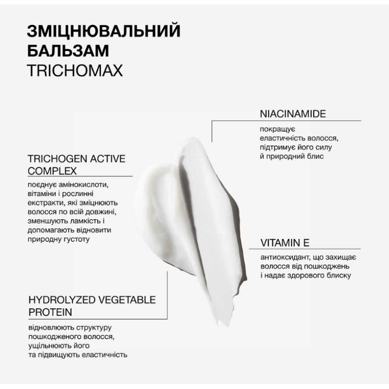Укрепляющий бальзам для волос склонных к ломкости и выпадению Trichomax Triology.
