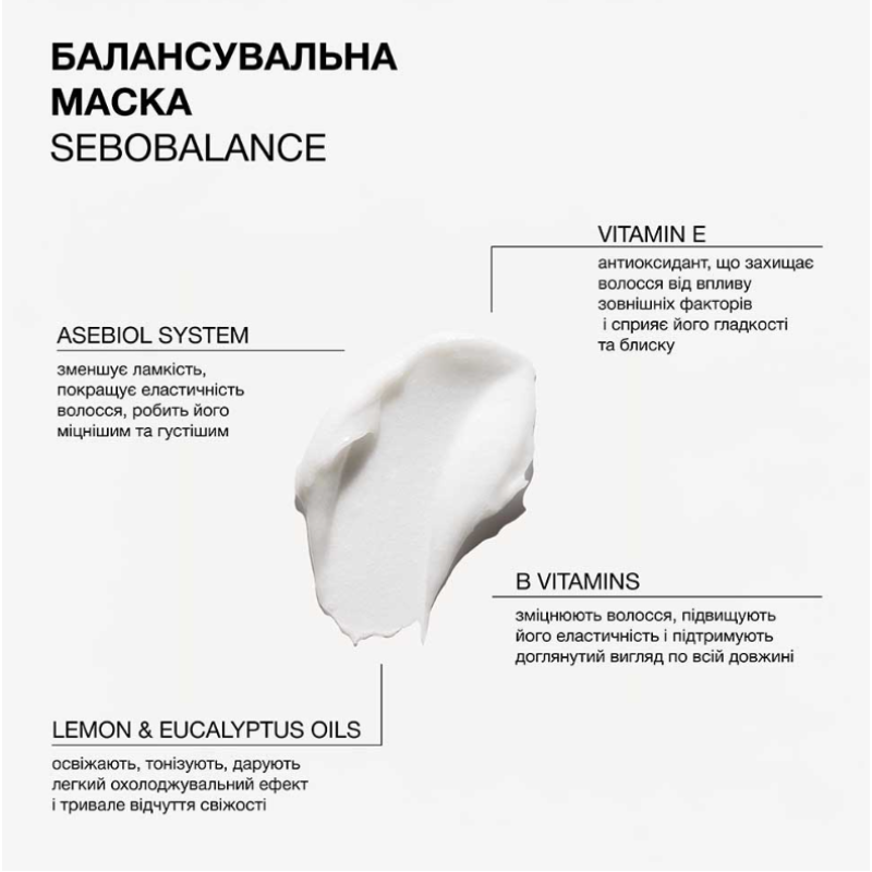 Балансировочная маска для волос склонных к жирности Sebo Balance trilogy.