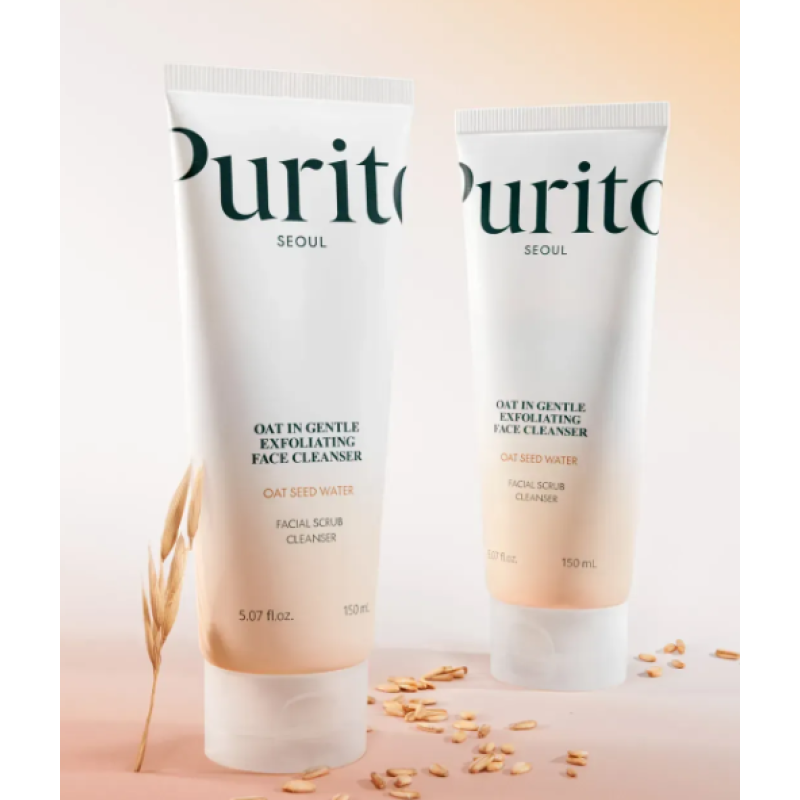 Маска-пінка для умивання з часточками вівса Purito Seoul Oat In Gentle Exfoliating Face Cleanser, 150 мл