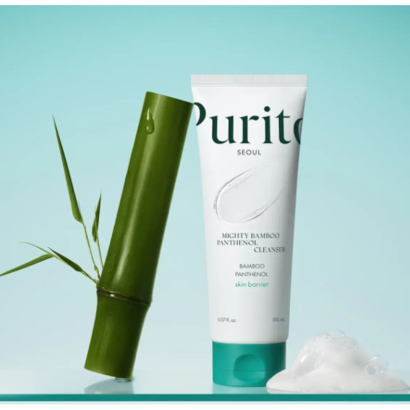 Гель для умивання з екстрактом бамбука та пантенолом Purito Seoul Mighty Bamboo Panthenol Cleanser, 150 мл