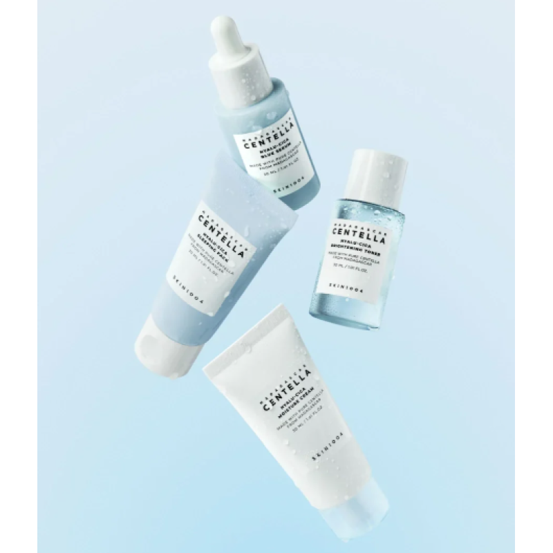 Зволожуючий набір мініатюр для обличчя Skin 1004 Madagascar Centella Hyalu-Cica Travel Kit, 4х30 мл