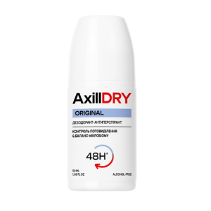 Кульковий дезодорант-антиперспірант AxillDRY Original до 48 годин, 50 мл