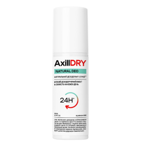 Натуральний дезодорант-спрей AxillDRY Natural Deo до 24 годин, 110 мл