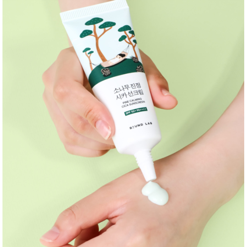 Сонцезахисний крем з екстрактом голок сосни ROUND LAB Pine Calming Cica Sunscreen  SPF, 40 мл
