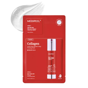 Двофазна маска для обличчя з колагеном і мікроголками Medi-Peel Red Lacto Collagen 3000 Shot Serum 2 Step Mask, 1 шт