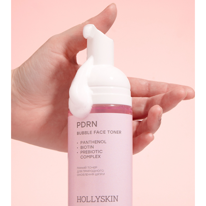 Пенный тонер HOLLYSKIN SALMON DNA PDRN для естественного обновления кожи, 150 мл