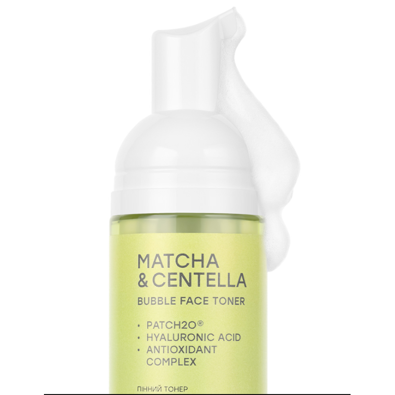 Пенный тонер HOLLYSKIN Matcha & Centella для уменьшения видимых признаков раздражения, 150 мл