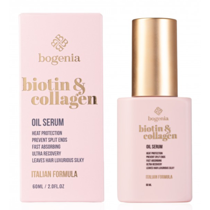 Сироватка-олія для волосся Bogenia Biotin & Collagen Oil Serum BG451, 60 мл
