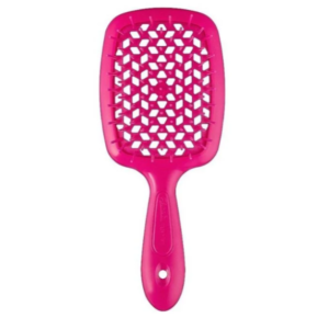 Гребінець Janeke SMALL SUPER BRUSH неоново-рожева